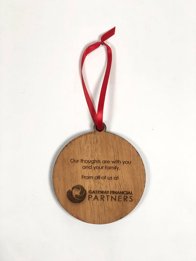 "In Loving Memory of" Personalized Wooden Ornament