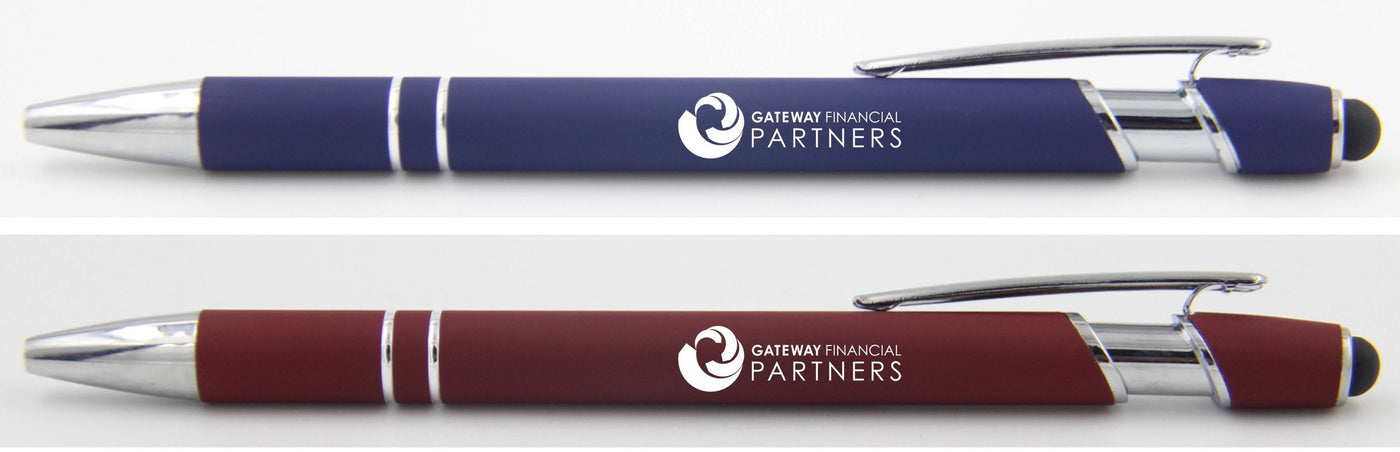 Gateway Engraved Metal Matte Pen with Stylus