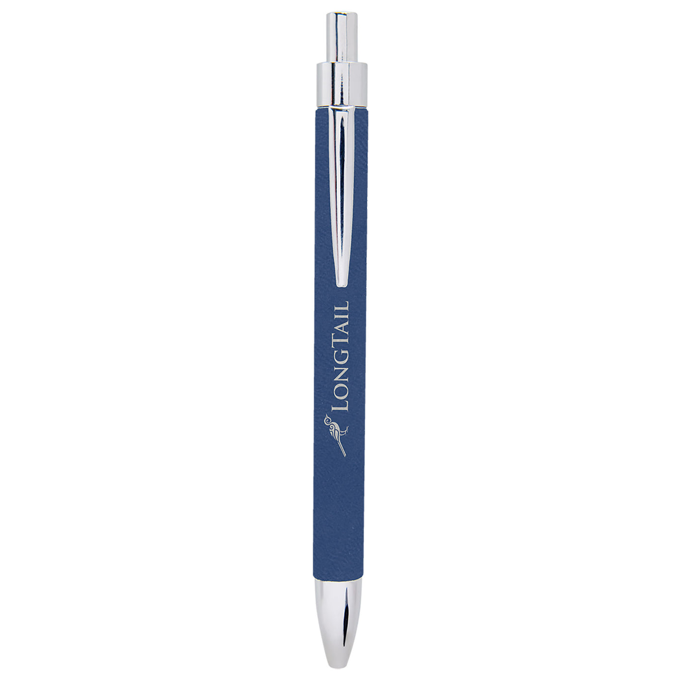 Blue/Brown Laserable Leatherette Pen