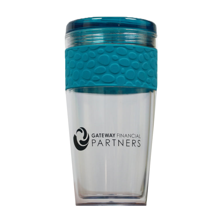 Teal & Clear Cold Tumblers